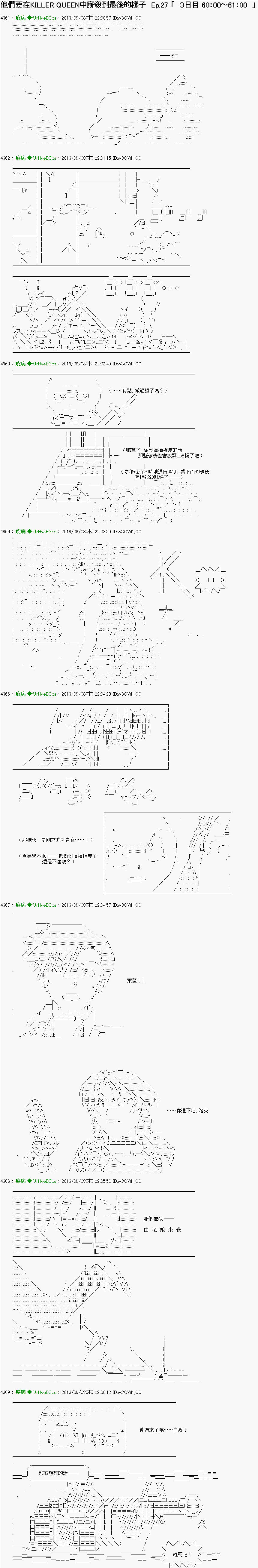他们要在KILLER QUEEN中厮杀到最后的样子 第27话 Ep.27 「　３日目 60：00～61：00　」 第1页